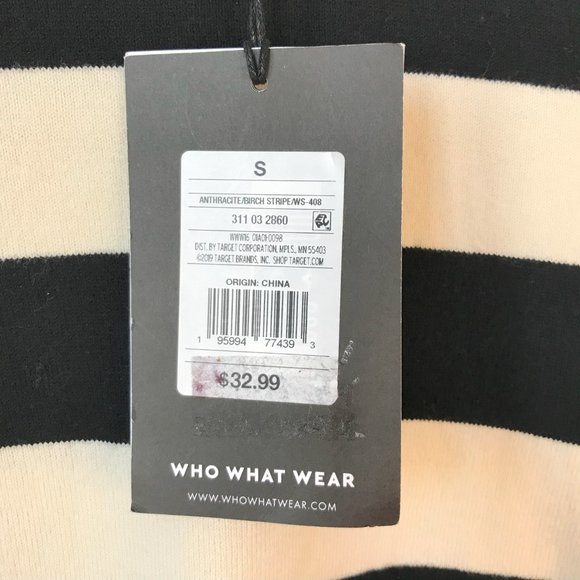 Who What Wear Black and Cream Striped Sweater Women's Size Small - Picture 10 of 12